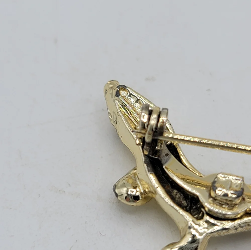 Gerry’s Gold Tone Dachshund Brooch Vintage Dog Pin Basset Hound Style - Picture 5 of 13